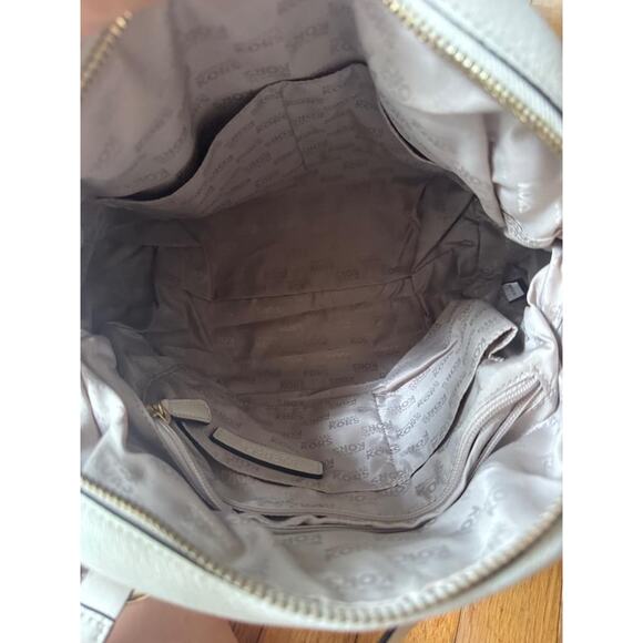 MICHAEL KORS GLADSTONE LARGE white LEATHER TOP ZIP LOGO SATCHEL (PU500 - Picture 11 of 13